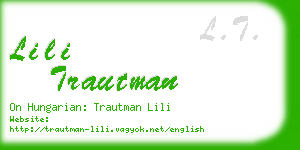 lili trautman business card